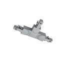 Pieza en T con guía, plástico, gris