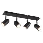 Foco techo baño moderno negro, Nelis, IP44