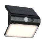 Aplique solar exterior de plástico negro, Mijs, 2,5W, 4000K LED, IP44