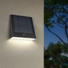 Aplique solar exterior moderno negro, Pontus, 6W, 4000K LED, IP44