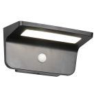 Aplique solar exterior moderno negro, Mukaddes, 8W, 4000K LED, IP44