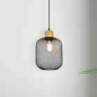 Lámpara colgante vintage negra, Cristel