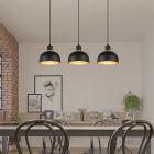 Lámpara colgante industrial negra, Sylvano