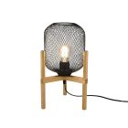 Lámpara de mesa vintage negra, Cristel, con interruptor