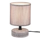 Lámpara de mesa de cerámica marrón, Lola, con interruptor