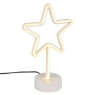 Lámpara de mesa infantil de plástico blanca, Sario, 1W, 3000K LED