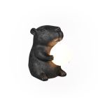 Lámpara de mesa moderna negra, Reduan, con interruptor