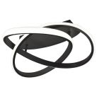 Plafón de techo moderno negro, Sanura, 18W, 3000K LED