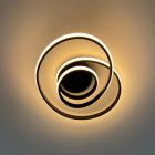 Plafón de techo moderno negro, Jonny, 18,5W, 3000K LED, regulable en 3 pasos