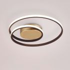 Plafón de techo moderno color óxido, Sassandra, 22W, 3000K LED, regulable en 3 pasos