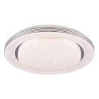Plafón de techo moderno blanco, Alpha, 22,5W, ajustable entre luz blanco cálido y frío LED, con mando a distancia