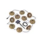 Guirnalda de luces solar, con casquillos marrones, 10 bombillas, 2700K, 0,5W