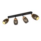 Foco de techo moderno negro, Delana