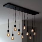 Lámpara colgante negra industrial, Bolb