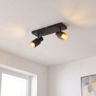 Foco de techo negro de aluminio, Eleno