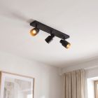 Foco de techo negro de aluminio, Eleno