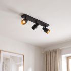 Foco de techo negro de aluminio, Eleno