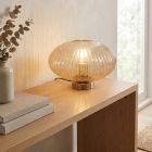 Lámpara de mesa ámbar diseño, Charlois, con interruptor