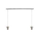 Lámpara colgante sin pantalla cromada de aluminio, Rika