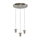 Lámpara colgante sin pantalla cromada de aluminio, Rika