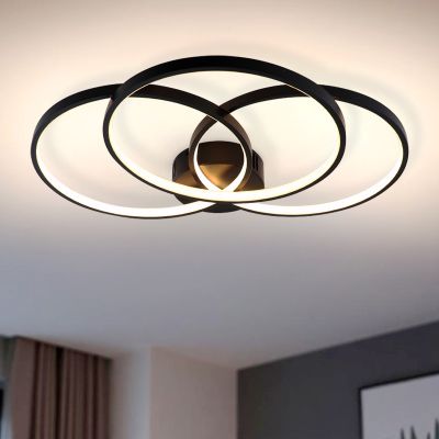 Plafón de techo negro diseño, Giorgio, 42W, 3000K LED