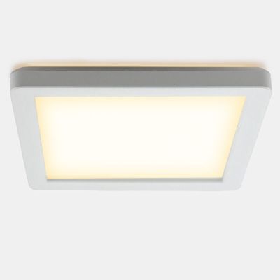 Lámpara de techo baño blanca de plástico, Shivani, 15W, 3000K LED, IP44