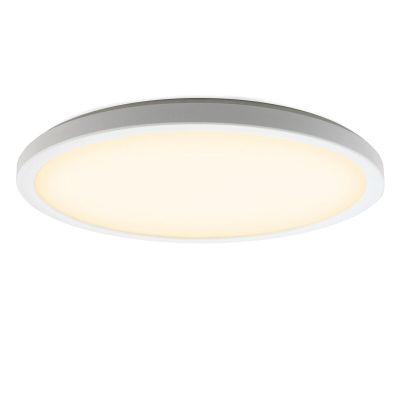 Plafón de techo blanco de plástico, Shona, 22W, 3000K LED, regulable en 3 pasos