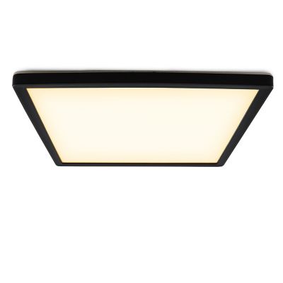 Plafón de techo negro de plástico, Shona, 22W, 3000K LED, regulable en 3 pasos