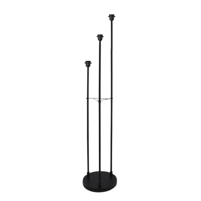 Lámpara de pie sin pantalla negra de aluminio, Rika