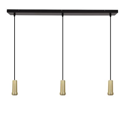 Lámpara colgante sin pantalla dorada de aluminio, Rika