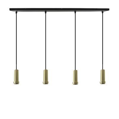 Lámpara colgante sin pantalla dorada de aluminio, Rika