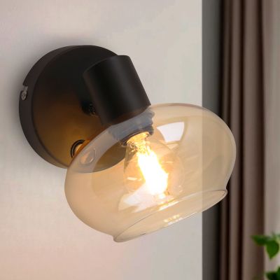 Foco de pared ámbar diseño, Skip, con interruptor