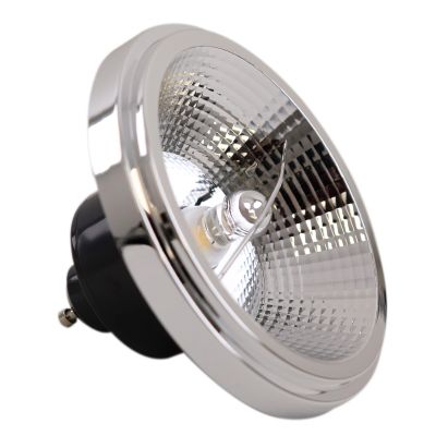 Olucia bombilla LED GU10 (AR111) regulable Clint, negro, 6W, 4000K
