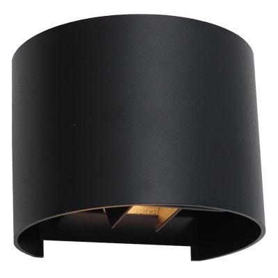 Aplique de pared inteligente negro moderno, Dion, 6W, RGBW LED, IP54