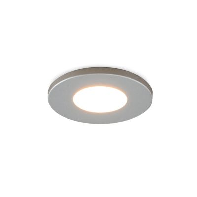 Foco empotrable para porche cromo Dico, IP65, regulable