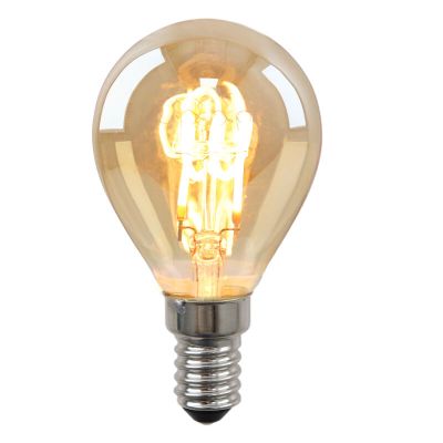 Olucia bombilla LED filamento E14 regulable Tuelo, ámbar, 4W, 2200K