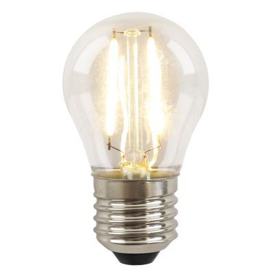 Olucia bombilla LED filamento E27 regulable Melchis, P45, 2W, 2700K