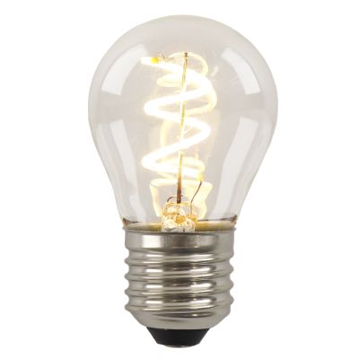 Olucia bombilla LED filamento E27 regulable Tuelo, P45, 4W, 2700K