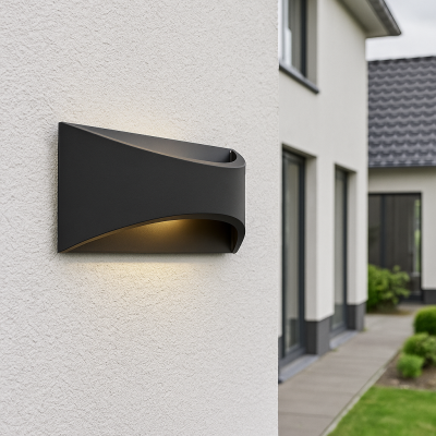 Lámpara exterior negra moderna, Thuy, 6W, 3000K LED, IP65