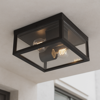 Lámpara exterior negra moderna, Ivanka, IP44