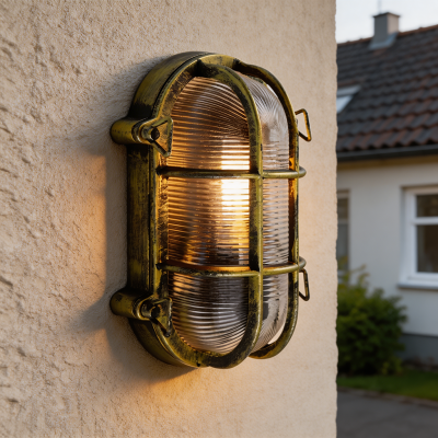 Lámpara exterior negra industrial, Juanita, IP44