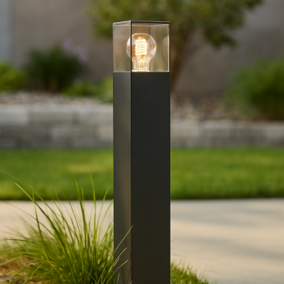 Lámpara exterior negra moderna, Sanel, IP44