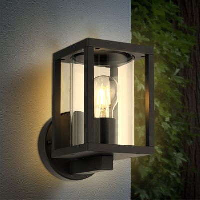 Lámpara exterior negra moderna, Amalie, IP54