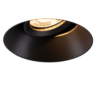 Foco empotrable trimless negro de aluminio, Sanaz