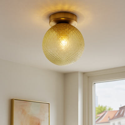 Lámpara de techo verde retro, Johnson