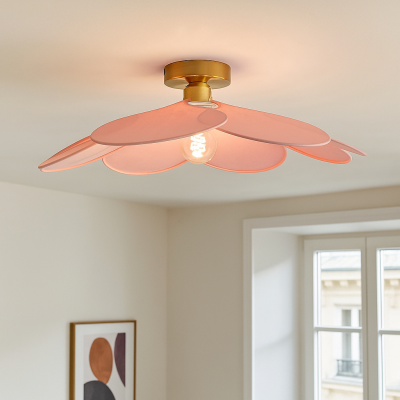 Lámpara de techo rosa rústica, Nena