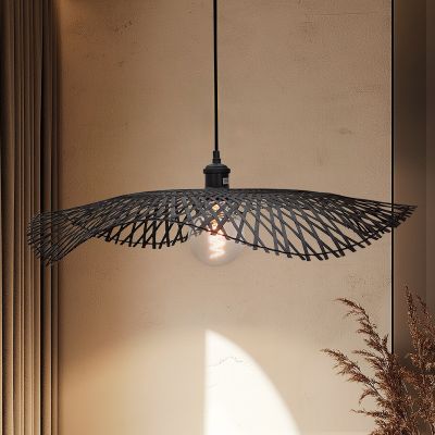 Lámpara colgante de bambú negra, Romee