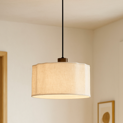 Lámpara colgante beige rústica, Loulou