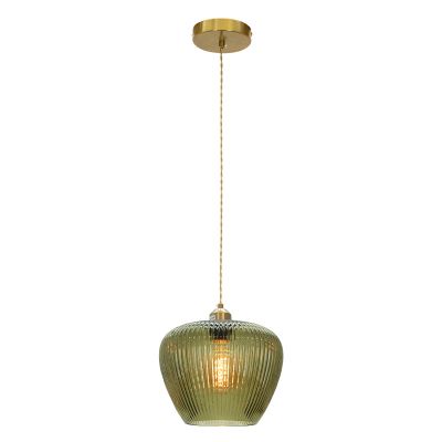 Lámpara colgante verde retro, Rhode