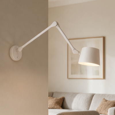 Aplique blanco moderno, Rinke, con interruptor